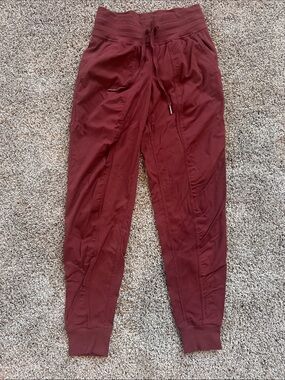 Women's Maroon Drawstring Joggers - Relaxed Track Pants